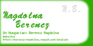 magdolna berencz business card